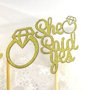 New 💕 She said Yes !Decor. 🍰 Cake Toppers 12